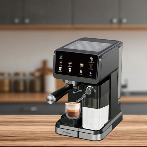 Primo Μηχανή Espresso+Milk frother PREM-40570 Primo Hot & Cold 3σε1 20Bar Touch screen Μαύρη-Inox
