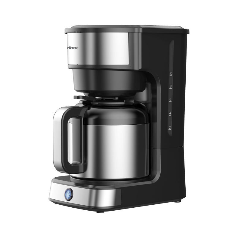 Primo Καφετιέρα φίλτρου PRCM-40581 Primo με ανοξείδωτη κανάτα θερμός 1.2L 10φλ Μαύρη-Inox