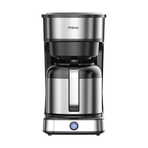 Primo Καφετιέρα φίλτρου PRCM-40581 Primo με ανοξείδωτη κανάτα θερμός 1.2L 10φλ Μαύρη-Inox
