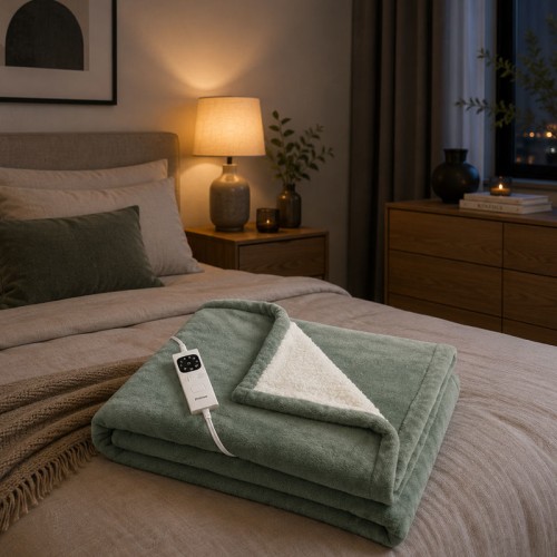 Primo Ηλεκτρική Κουβέρτα PROB-81136 Primo 160x130cm Micro & Teddy Fleece