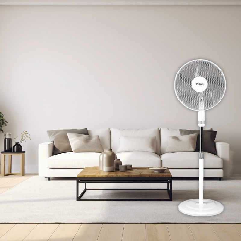 Primo Ανεμιστήρας Ορθοστάτης PRSF-80446 Λευκό/Γκρι
