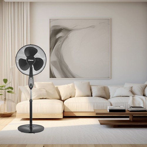 Primo Ανεμιστήρας Ορθοστάτης PRSF-80297 50W με Τηλεχειριστήριο Μαύρος