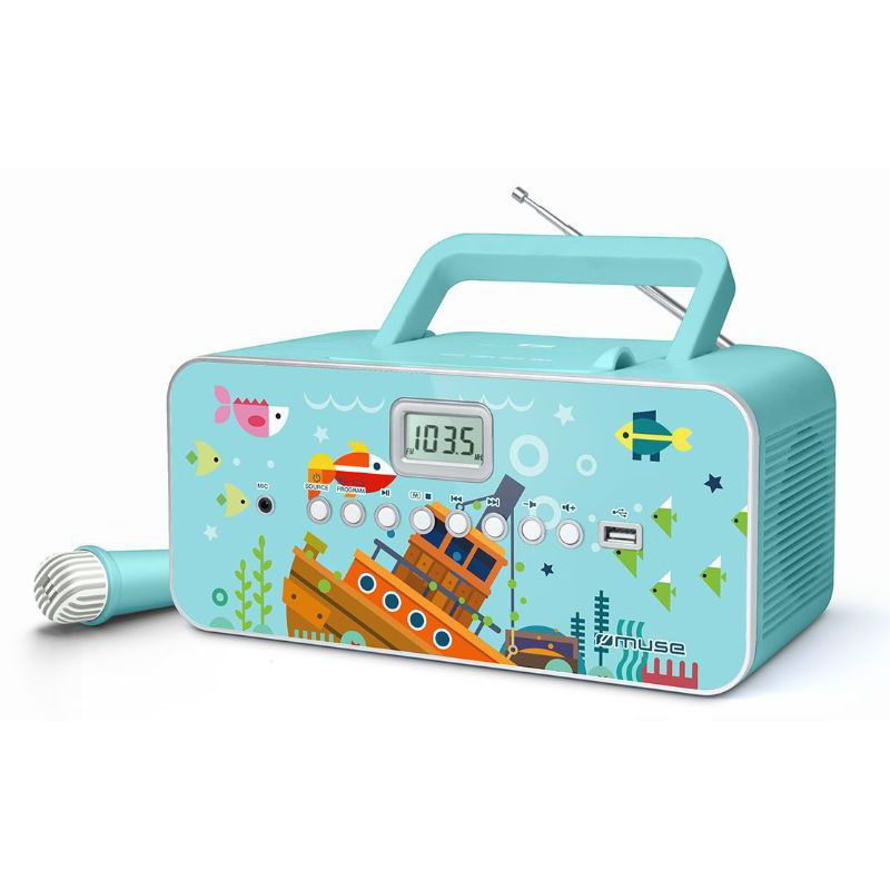 Muse Φορητό Ράδιο-CD Με Μικρόφωνο και USB M-29KB (230102)