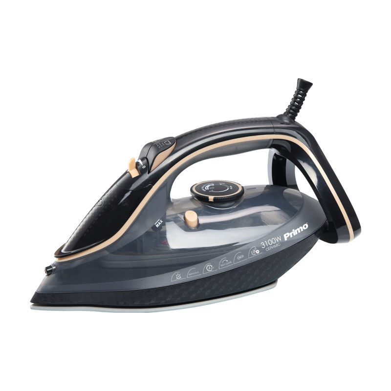 Primo Σίδερο ατμού PRSI-40505 Κεραμική πλάκα 3100W Anti-drip-Anti-calc-Auto shut-off Μαύρο-Kρεμ