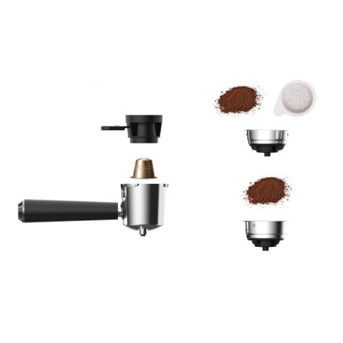 Primo Μηχανή Καφέ Espresso PREM-40444 Eco 20Bar 3σε1 Αναλογικό καντράν θερμοκρασίας Μαύρη-Chrome