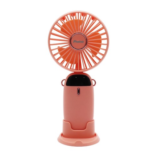 Primo Ανεμιστήρας Mini PRMF-80694 3.5'' 9cm Ροζ Επαναφορτιζόμενος