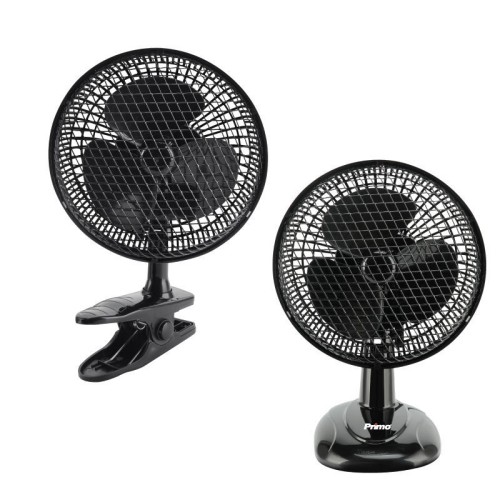 Primo Ανεμιστήρας Επιτραπέζιος PRTF-80540 2σε1 6'' 15εκ. Μαύρος