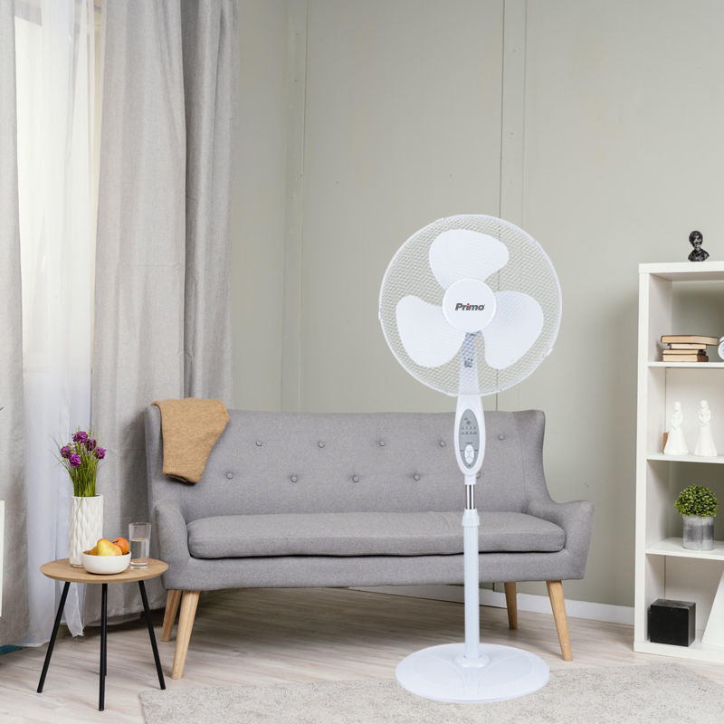 Primo Ανεμιστήρας Ορθοστάτης PRSF-80644 Primo 40εκ. Λευκός Με Τηλεχειριστήριο