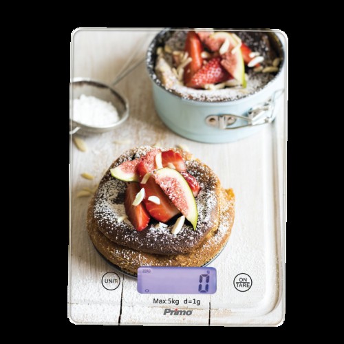 Primo Ζυγαριά Κουζίνας PRKS-40468 Ψηφιακή 5Kg-1g Φωτιζόμενη οθόνη Υάλινη