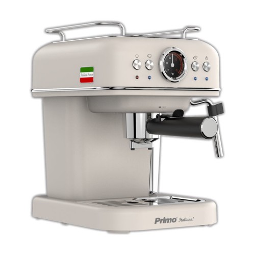 Primo Μηχανή Καφέ Espresso PREM-40445 Eco 20Bar 3σε1 Αναλογικό καντράν θερμοκρασίας Ιβουάρ-Chrome