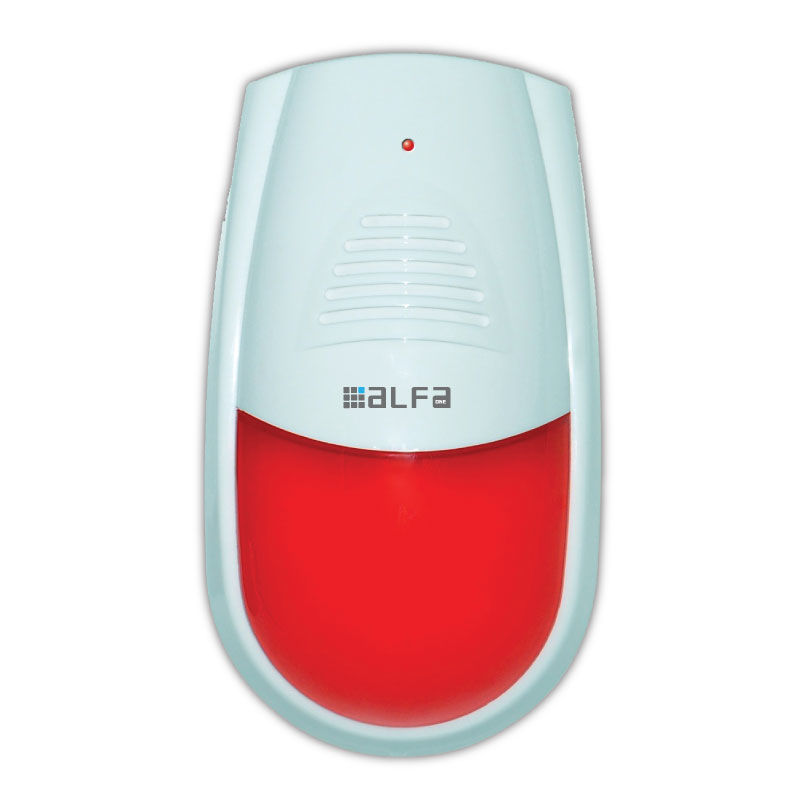 Alfaone Ομοίωμα σειρήνας D8128S  με Flash light διαστάσεις 115*196*68mm Λευκό