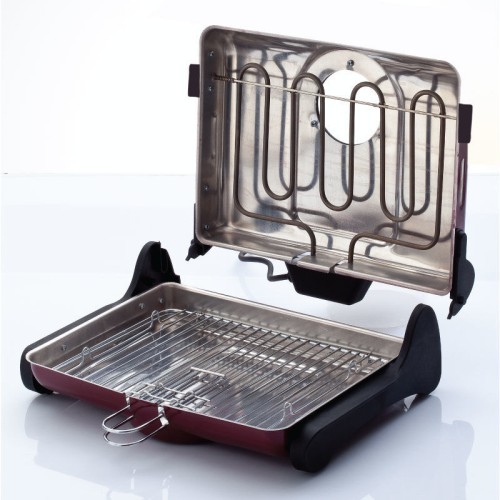 Primo Ψηστιέρα Παραδοσιακή AB661 Primo 1200W 2πλή σχάρα 34X25εκ. Κόκκινη