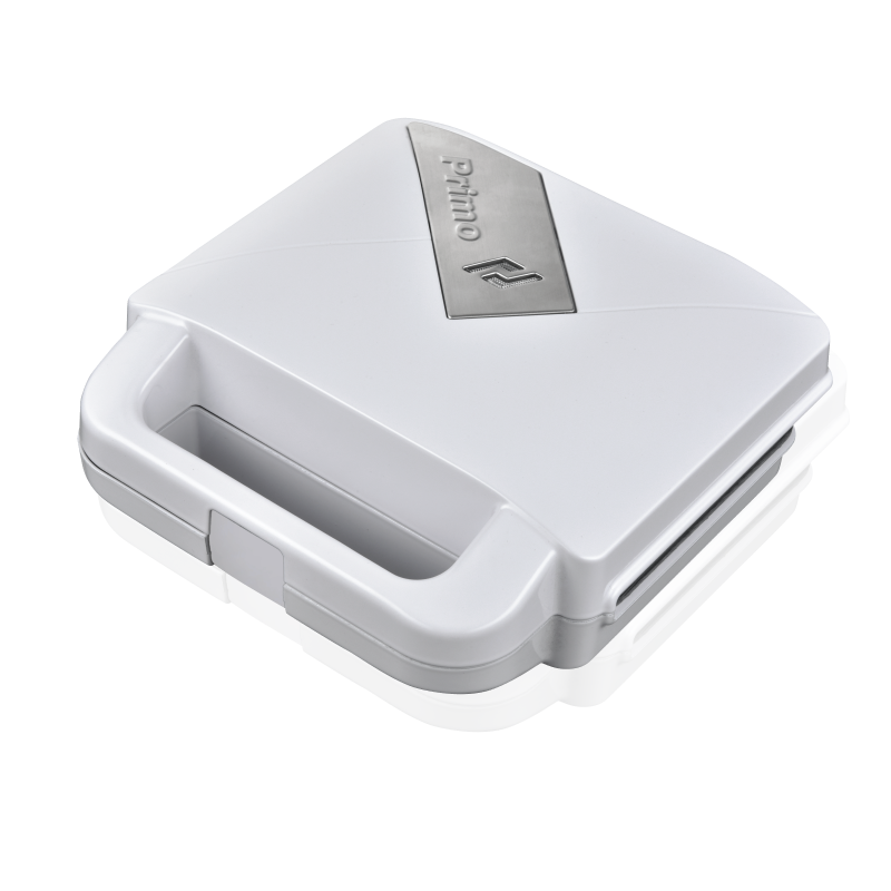 Primo Τοστιέρα PRSM-40442 Primo 2Θέσεων Αντικολλητικές γκριλ πλάκες Λευκή