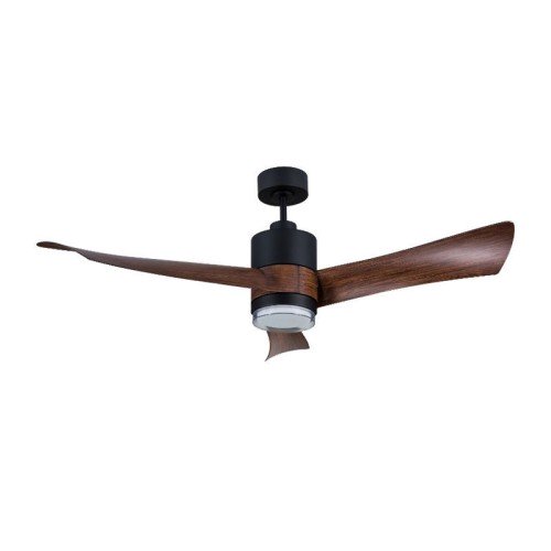 Primo Ανεμιστήρας Οροφής PRCF-80663 PRIMO 54'' 137εκ. DC Με Τηλεχειριστήριο 1 Φως LED Μαύρος με 3 καφέ φτερά