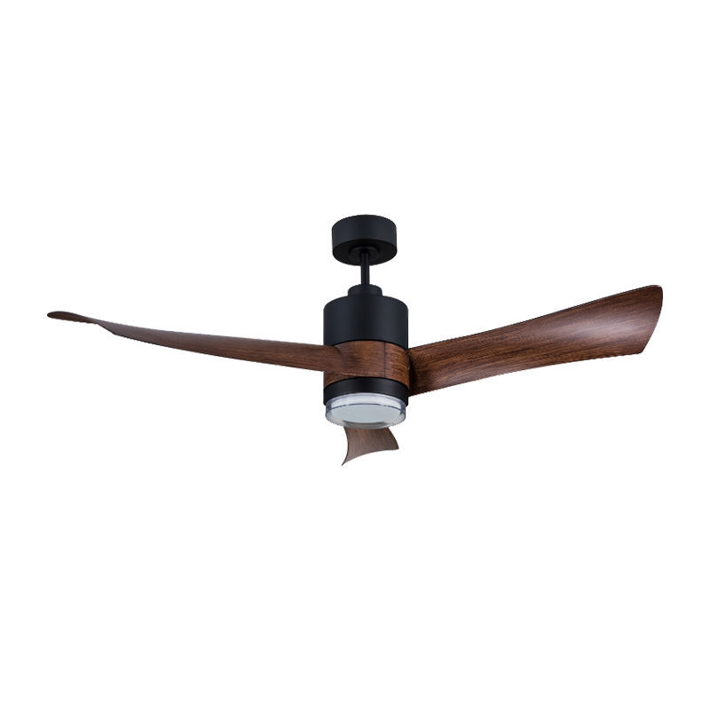 Primo Ανεμιστήρας Οροφής PRCF-80663 PRIMO 54'' 137εκ. DC Με Τηλεχειριστήριο 1 Φως LED Μαύρος με 3 καφέ φτερά