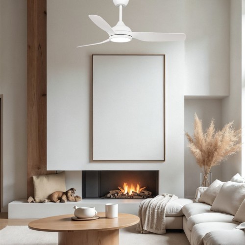 Primo Ανεμιστήρας Οροφής PRCF-80727 PRIMO 52'' 132εκ. Με Τηλεχειριστήριο 1 Φως LED 3Φτερά IP66 με WiFi Λευκός