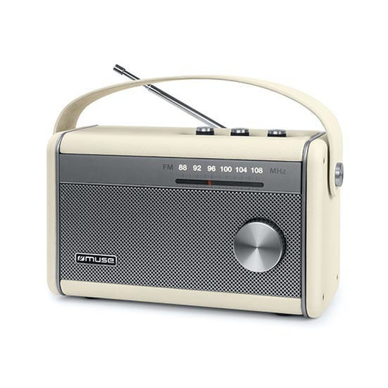 Muse Ραδιόφωνο M-098SC MUSE Μπαταρίας-Ρεύματος με Bluetooth Κρεμ