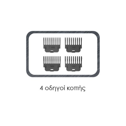 Primo Κουρευτική μηχανή PRΗΤ-40563 PRIMO Επαναφ 60Μ Μαύρη