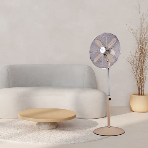 Primo Ανεμιστήρας Ορθοστάτης PRSF-80573 50W Διαμέτρου 40εκ. Μεταλλικός Κρεμ