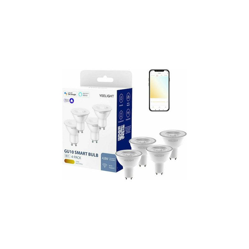 Yeelight Yeelight YLDP004 LED Smart Bulb GU10 W1 White Dimmable 4pcs/pack