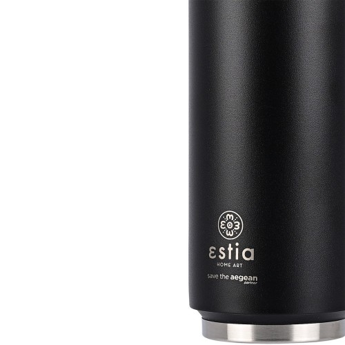 Estia Θερμός Travel Cup Save The Aegean Black Matte 500ml 01-7843