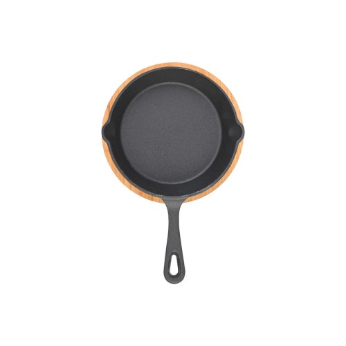 Estia ESTIA ΤΗΓΑΝΙ ΣΕΡΒΙΡΙΣΜΑΤΟΣ IRON MANTEMENIO 10cm ΜΕ ΒΑΣΗ BAMBOO