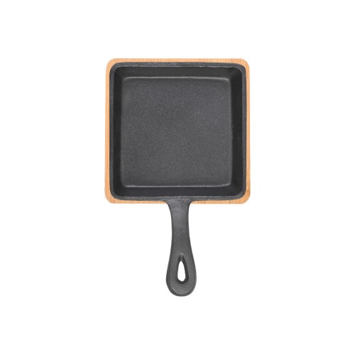 Estia ESTIA ΤΗΓΑΝΙ ΣΕΡΒΙΡΙΣΜΑΤΟΣ IRON MANTEMENIO 14cm ΜΕ ΒΑΣΗ BAMBOO