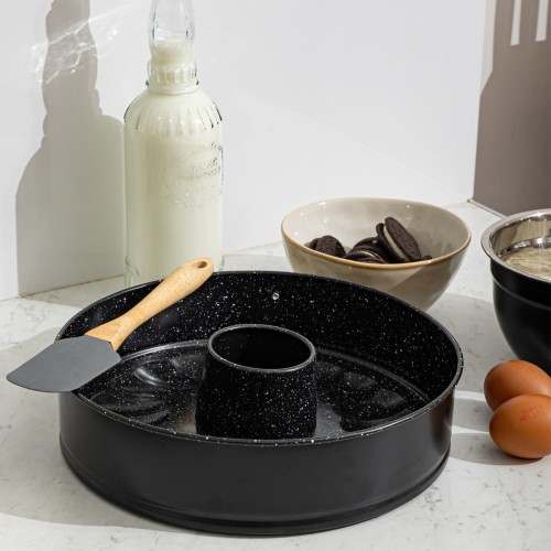 Estia Φόρμα κεϊκ Magma ανθρακούχου χάλυβα 28.5x7cm με 2 βάσεις