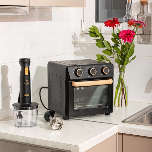 Estia ESTIA ΦΡΙΤΕΖΑ ΑΕΡΟΣ OAK 1400w 12lt ΜΕ 4 ΛΕΙΤΟΥΡΓΕΙΕΣ ΨΗΣΙΜΑΤΟΣ ΜΑΥΡΟ