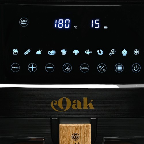 Estia ESTIA ΦΡΙΤΕΖΑ ΑΕΡΟΣ OAK 1650w 7.2lt ME ΨΗΦΙΑΚΗ ΟΘΟΝΗ & 11 ΠΡΟΓΡΑΜΜΑΤΑ ΜΑΓΕΙΡΕΜΑΤΟΣ