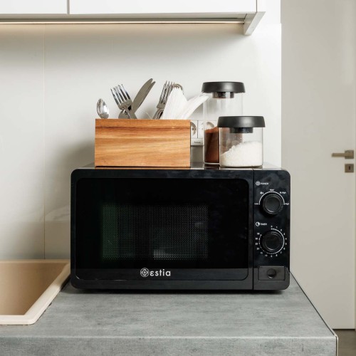Estia ESTIA ΦΟΥΡΝΟΣ ΜΙΚΡΟΚΥΜΑΤΩΝ WAVE PRO 700w 20lt ΜΑΥΡΟΣ