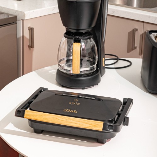 Estia ΤΟΣΤΙΕΡΑ OAK 2 ΘΕΣΕΩΝ 1300w ΜΕ ΑΝΤΙΚΟΛΛΗΤΙΚΕΣ ΠΛΑΚΕΣ