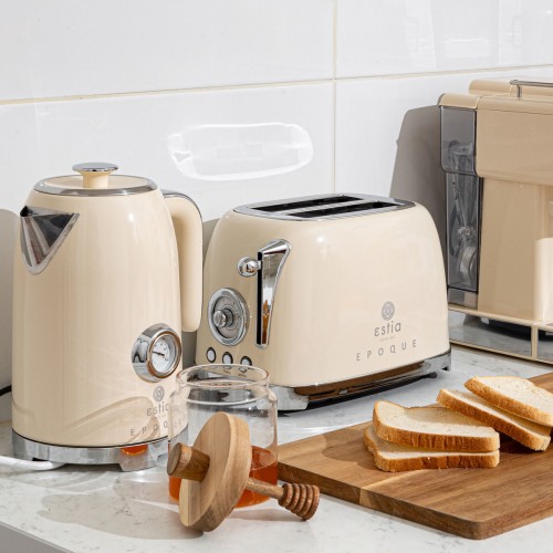 Estia Φρυγανιέρα ΡΕΤΡΟ EPOQUE 2 ΘΕΣΕΩΝ 815w ΚΡΕΜ
