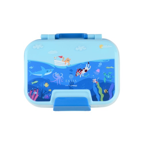 Estia Παιδικό φαγητοδοχείο SAVE THE AEGEAN 1030ml 2 επιπέδων Ocean Play