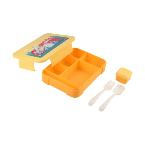 Estia Παιδικό φαγητοδοχείο SAVE THE AEGEAN 1330ml με 5 θήκες Fortress Dragon