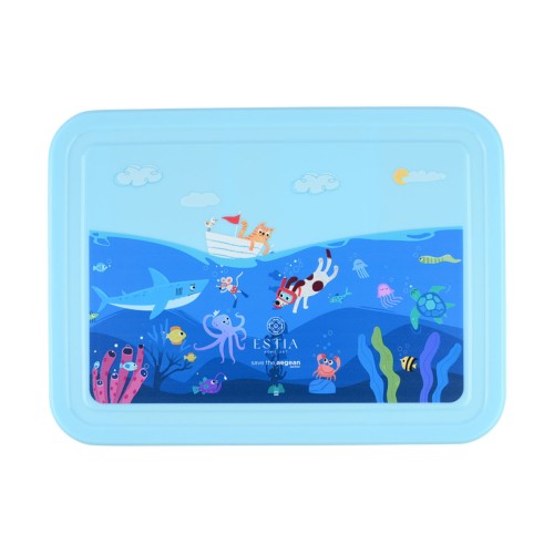Estia Παιδικό φαγητοδοχείο SAVE THE AEGEAN 1330ml ΜΕ 5 ΘΗΚΕΣ Ocean Play