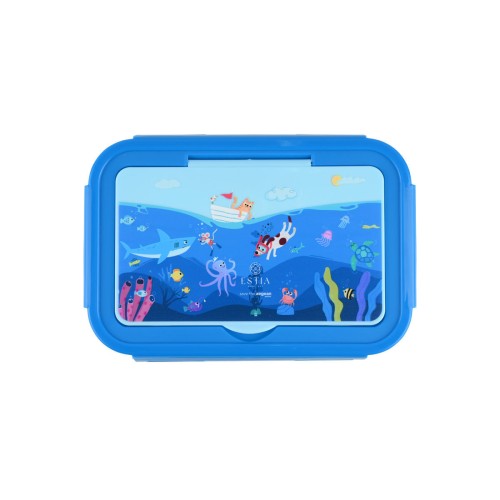Estia Παιδικό φαγητοδοχείο SAVE THE AEGEAN 1400ml me 3 θήκεσ Ocean Play