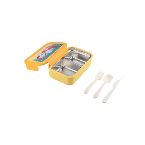 Estia Παιδικό φαγητοδοχείο SAVE THE AEGEAN 900ml με 2 ανοξείδωτες θήκες Fortress Dragon