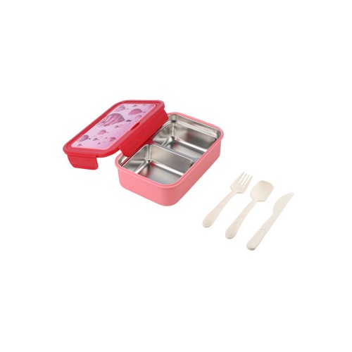 Estia Παιδικό φαγητοδοχείο SAVE THE AEGEAN 900ml με 2 ανοξείδωτες  θήκες Love Ascend