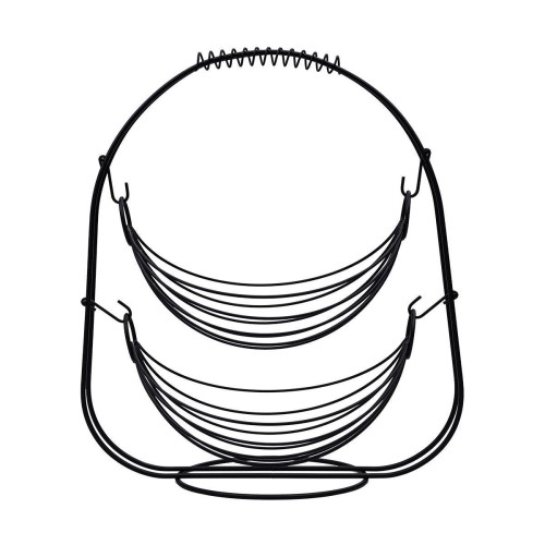 Estia ESTIA ΦΡΟΥΤΙΕΡΑ 2 ΘΕΣΕΩΝ METAL BLACK ΜΕΤΑΛΛΙΚΗ 37χ20x42cm ΜΑΥΡΗ