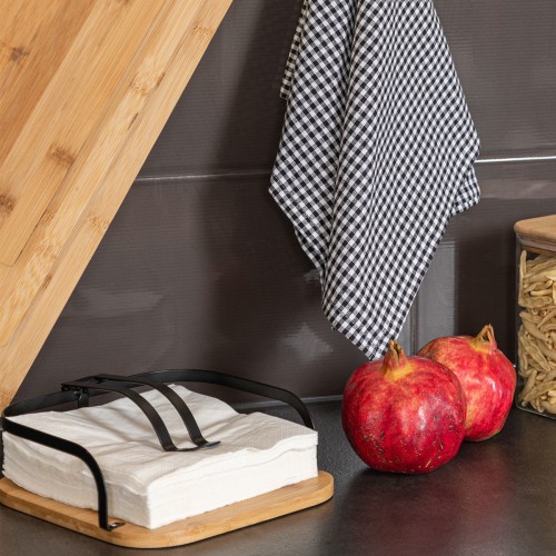 Estia ESTIA ΧΑΡΤΟΠΕΤΣΕΤΟΘΗΚΗ BAMBOO ESSENTIALS ΤΕΤΡΑΓΩΝΗ ΜΕΤΑΛΛΙΚΗ