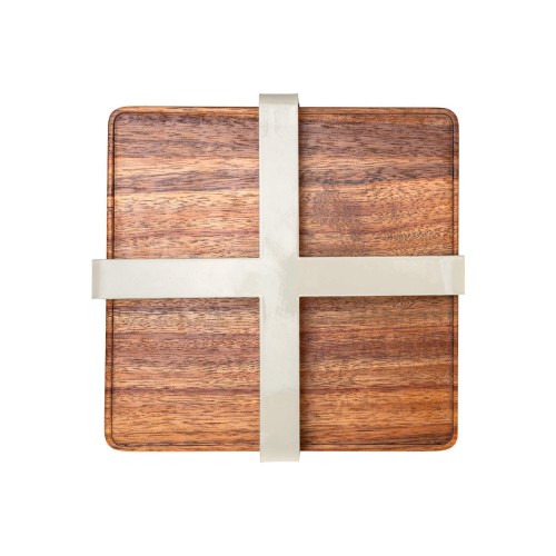 Estia ESTIA ΧΑΡΤΟΠΕΤΣΕΤΟΘΗΚΗ ΤΕΤΡΑΓΩΝΗ ALLURE ΜΕΤΑΛΛΙΚΗ IVORY