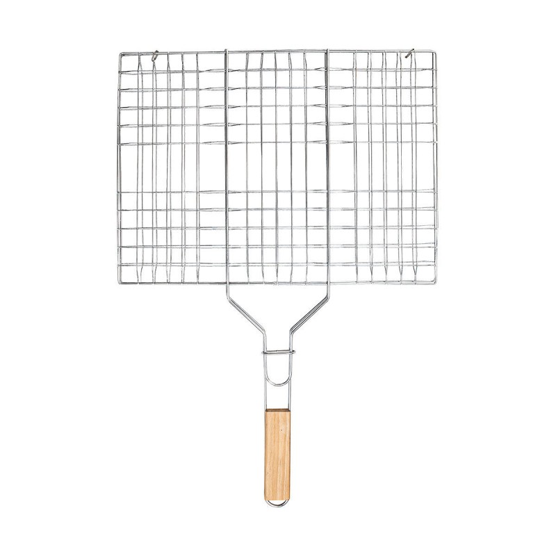 Estia ESTIA ΣΧΑΡΑ ΨΗΣΙΜΑΤΟΣ BARBECUE ΜΕΤΑΛΛΙΚΗ 60x40cm ΜΕ ΞΥΛΙΝΗ ΛΑΒΗ