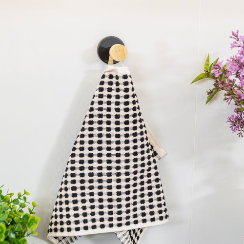 Estia ESTIA ΚΡΕΜΑΣΤΡΑ ΕΠΙΤΟΙΧΙΑ BAMBOO ESSENTIALS ΜΟΝΗ ΜΕΤΑΛΛΙΚΗ ΜΑΥΡΗ