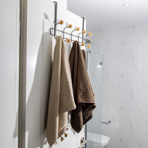 Estia ESTIA ΚΡΕΜΑΣΤΡΑ ΠΟΡΤΑΣ ΜΕΤΑΛΛΙΚΗ 41X7.5X23cm 8 ΘΕΣΕΩΝ ΜΑΥΡΗ