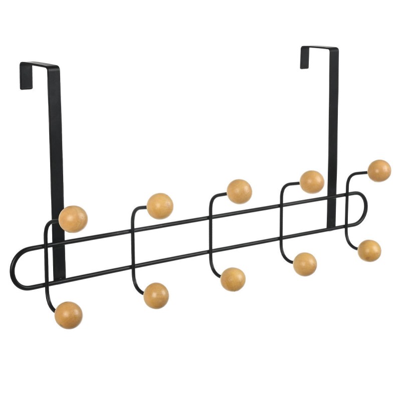 Estia ESTIA ΚΡΕΜΑΣΤΡΑ ΠΟΡΤΑΣ ΜΕΤΑΛΛΙΚΗ 52x7.5x23cm 10 ΘΕΣΕΩΝ ΜΑΥΡΗ