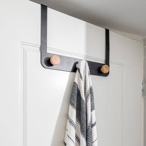 Estia ESTIA ΚΡΕΜΑΣΤΡΑ ΠΟΡΤΑΣ ΤΡΙΠΛΗ ΜΕΤΑΛΛΙΚΗ ΜΑΥΡΗ