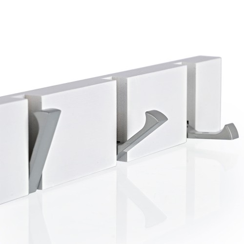 Estia ESTIA ΚΡΕΜΑΣΤΡΑ ΤΟΙΧΟΥ ΞΥΛΙΝΗ 40 x 5.5 x 1.8cm 4 ΘΕΣΕΩΝ ΜΕ ΑΝΑΔΙΠΛΟΥΜΕΝΟΥΣ ΓΑΝΤΖΟΥΣ ΛΕΥΚΗ