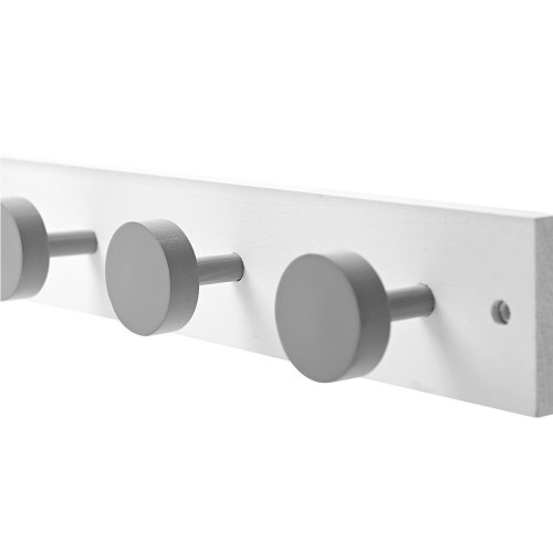 Estia ESTIA ΚΡΕΜΑΣΤΡΑ ΤΟΙΧΟΥ ΞΥΛΙΝΗ 40x6x6cm 4 ΘΕΣΕΩΝ ΛΕΥΚΗ