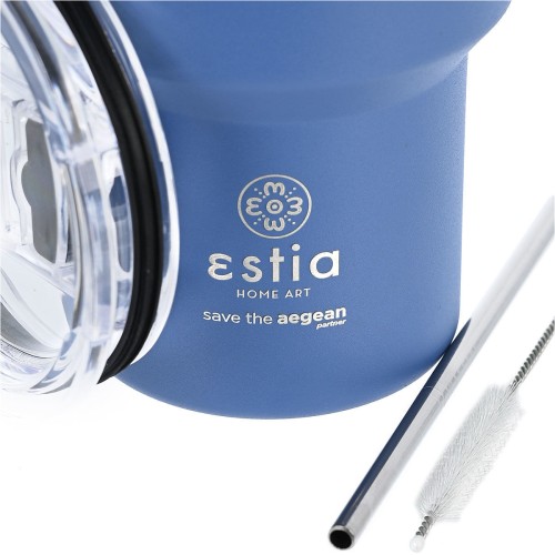 Estia ESTIA ΘΕΡΜΟΣ MUG LITE SAVE THE AEGEAN 400ml DENIM BLUE